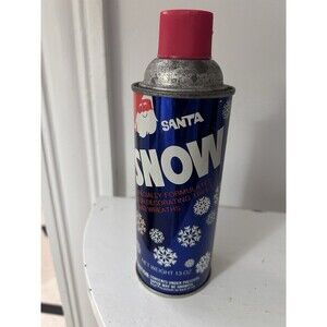 SANTA SPRAY SNOW CAN 13 OUNCES NEW; NEVER USED CHRISTMAS HOLIDAY WINDOWS